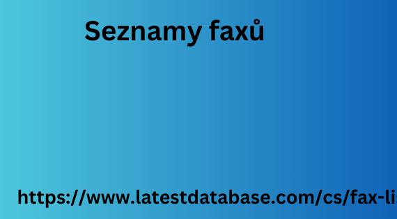 Seznamy faxů